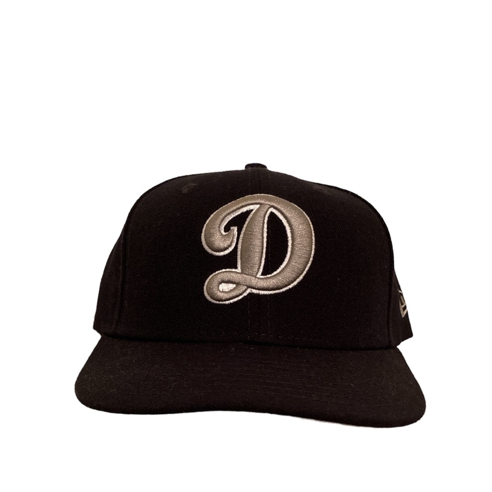 NWOT New Era Los Angeles Dodgers 59Fifty Fitted Cap 7 1/4 Navy Blue/Grey